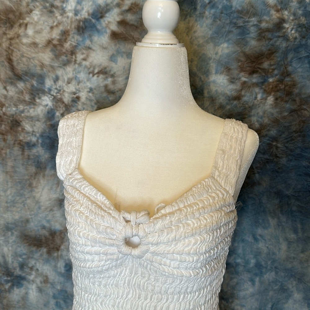 NWT No Comments White body con sheath dress with high slits Sz M - Picture 3 of 14